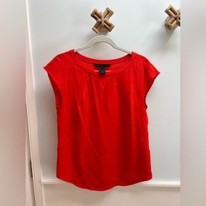 100% Silk Marc By Marc Jacobs Shell Blouse, Orangey-Red, Size Small